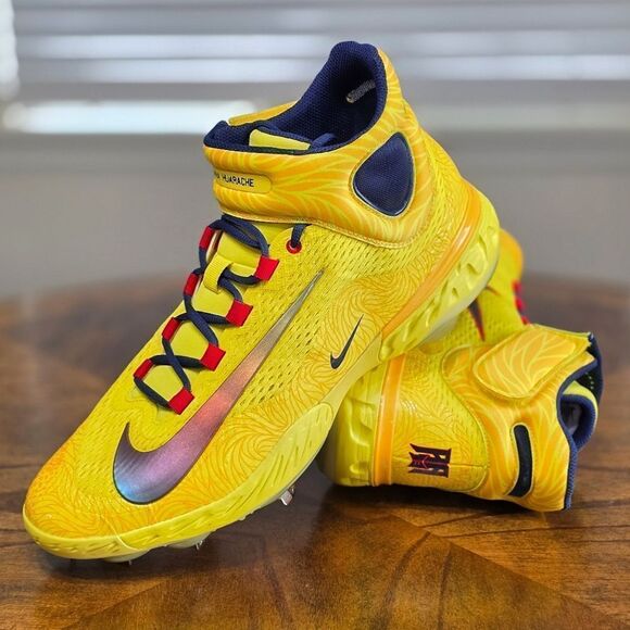 Nike Alpha Huarache Elite 4 Ronald Acuna Baseball Cleat Men\'s 14 Gold FZ3466-700 main image 12